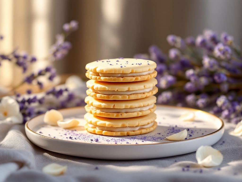 Biscotti al cioccolato bianco e lavanda