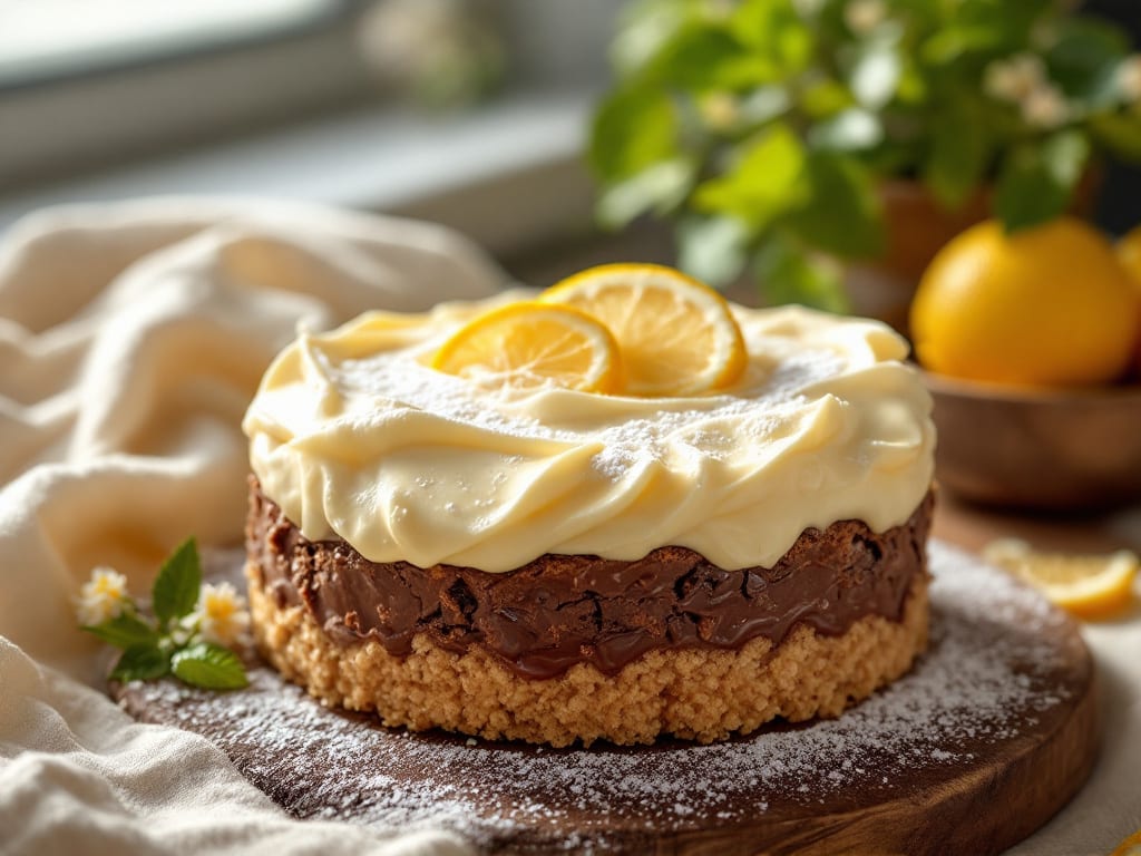 Cheesecake freddo con base di biscotti e Nutella