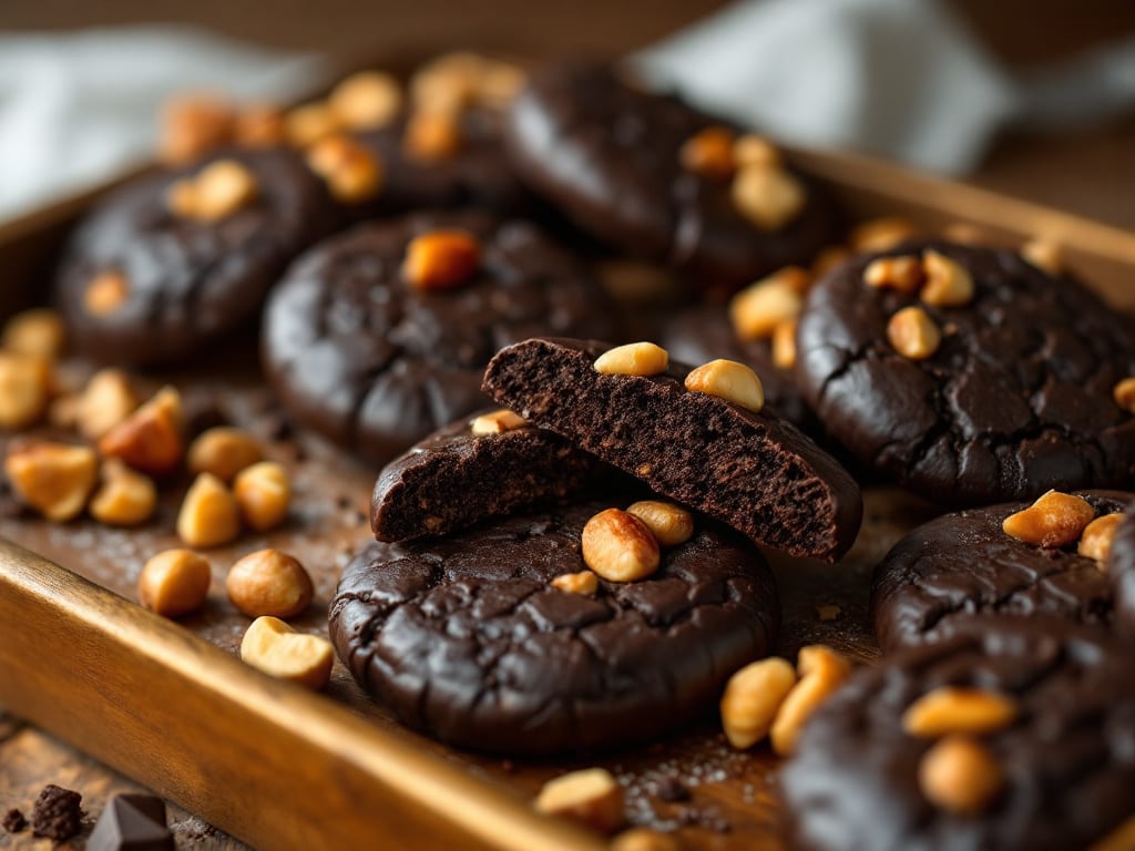 Biscotti al cioccolato fondente e nocciole