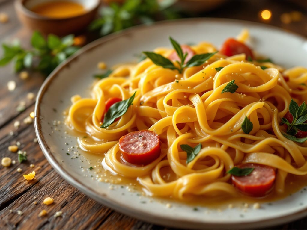 Trofiette al Burro e Salvia con Salsiccia