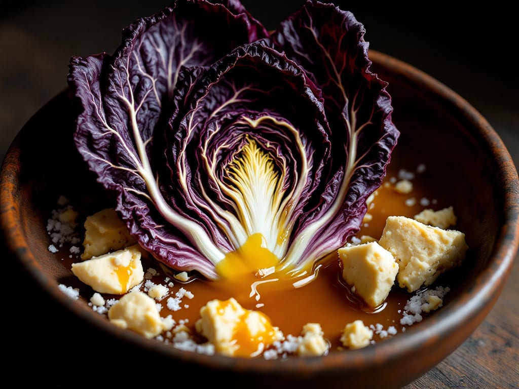 Radicchio al forno con miele e pecorino