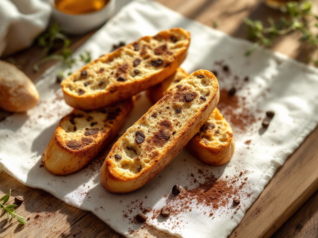 Biscotti al cacao e caffè con olio di oliva