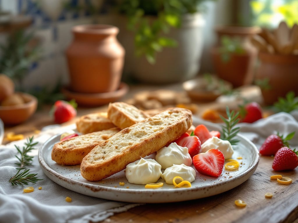 Biscotti Salentini con Ricotta e Fragole