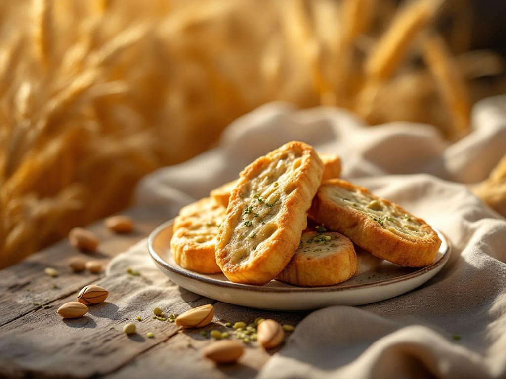 Biscotti al pistacchio e sciroppo di grano