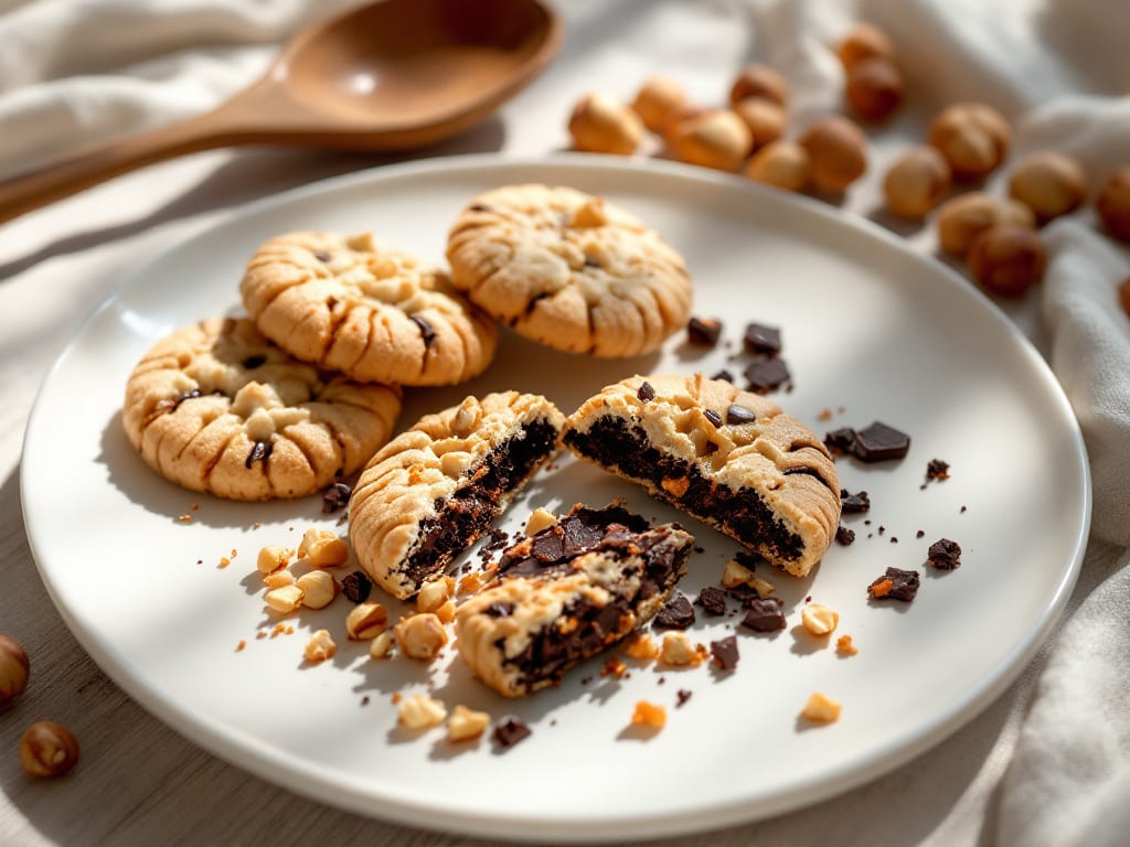 Biscotti al cioccolato fondente e nocciole