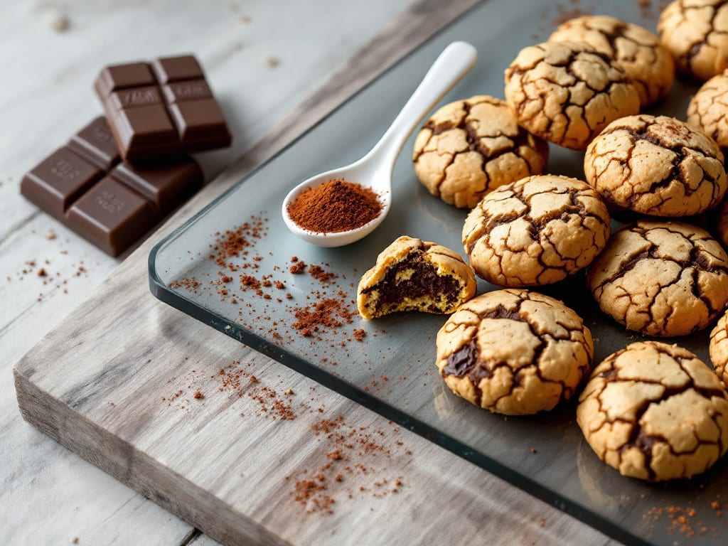 Biscotti al cioccolato fondente e peperoncino