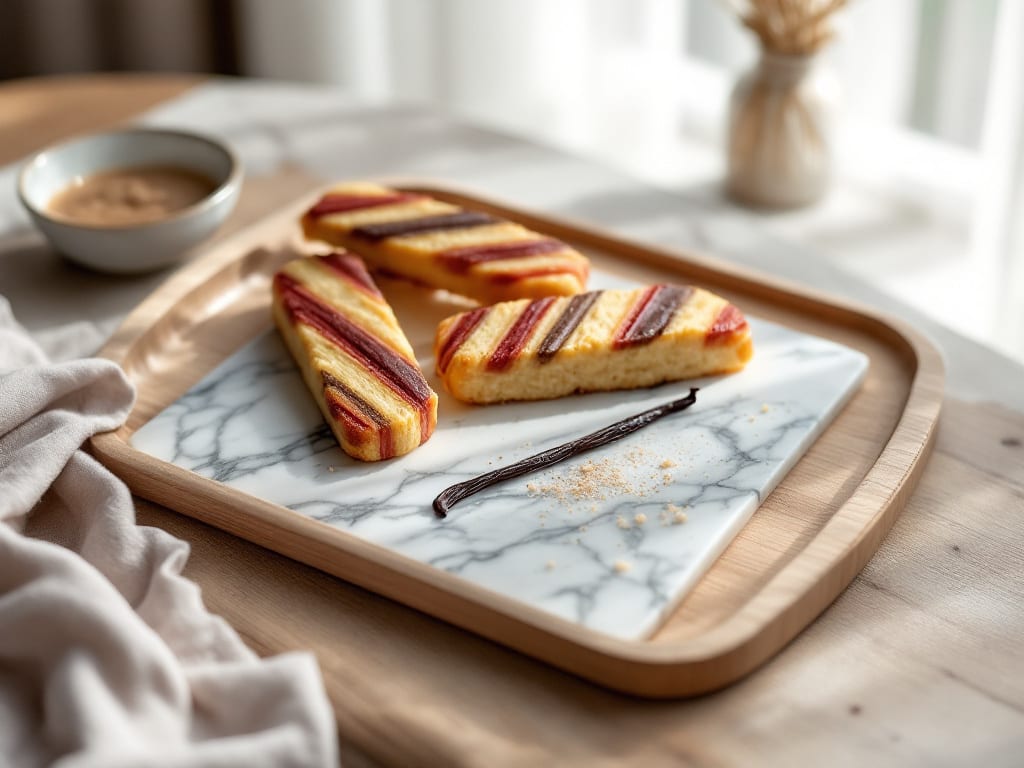 Ricetta biscotti arlecchino: strati di cioccolato e mandorle glassati al limone