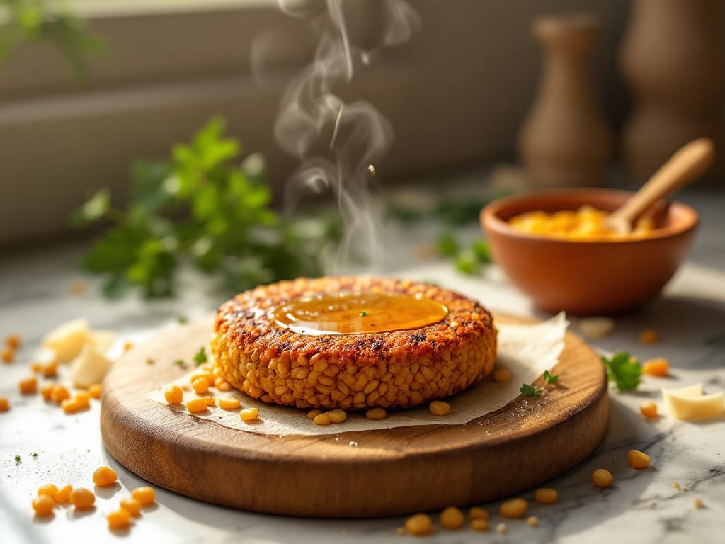 Hamburger di lenticchie arancioni e patate