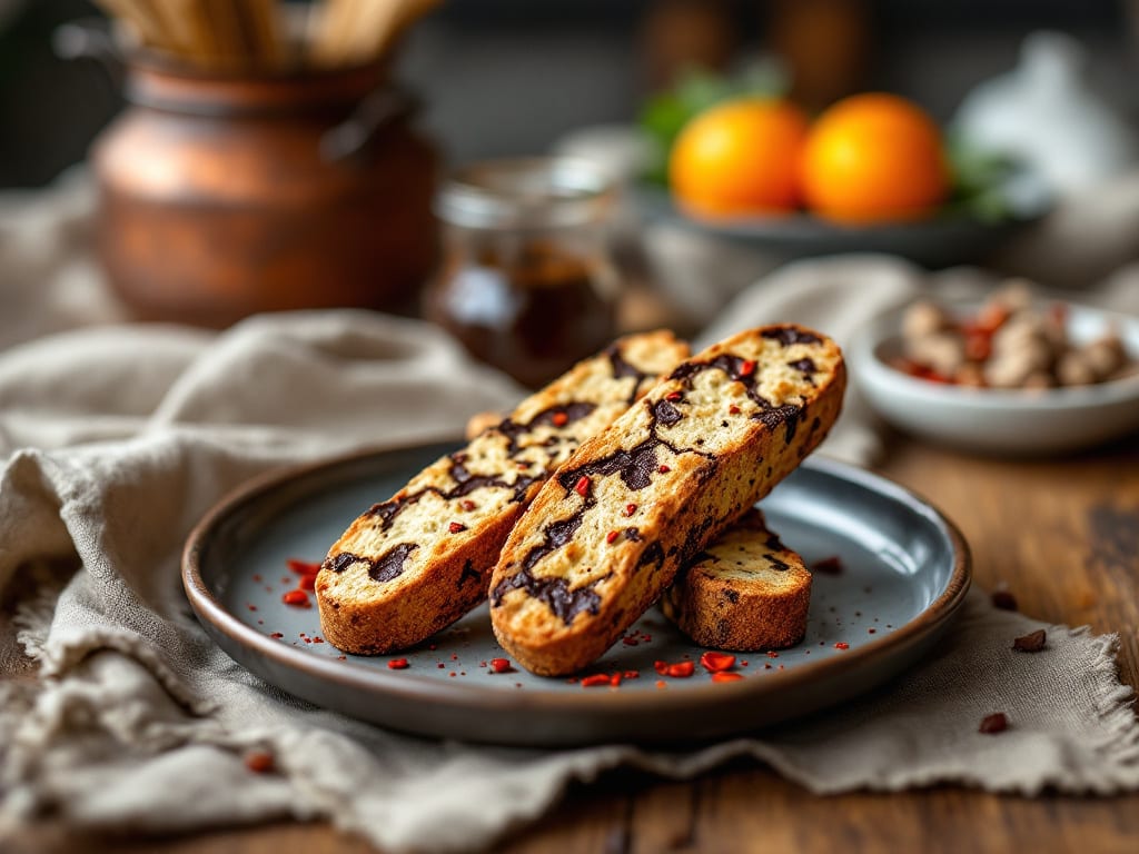 Biscotti di cioccolato fondente e peperoncino