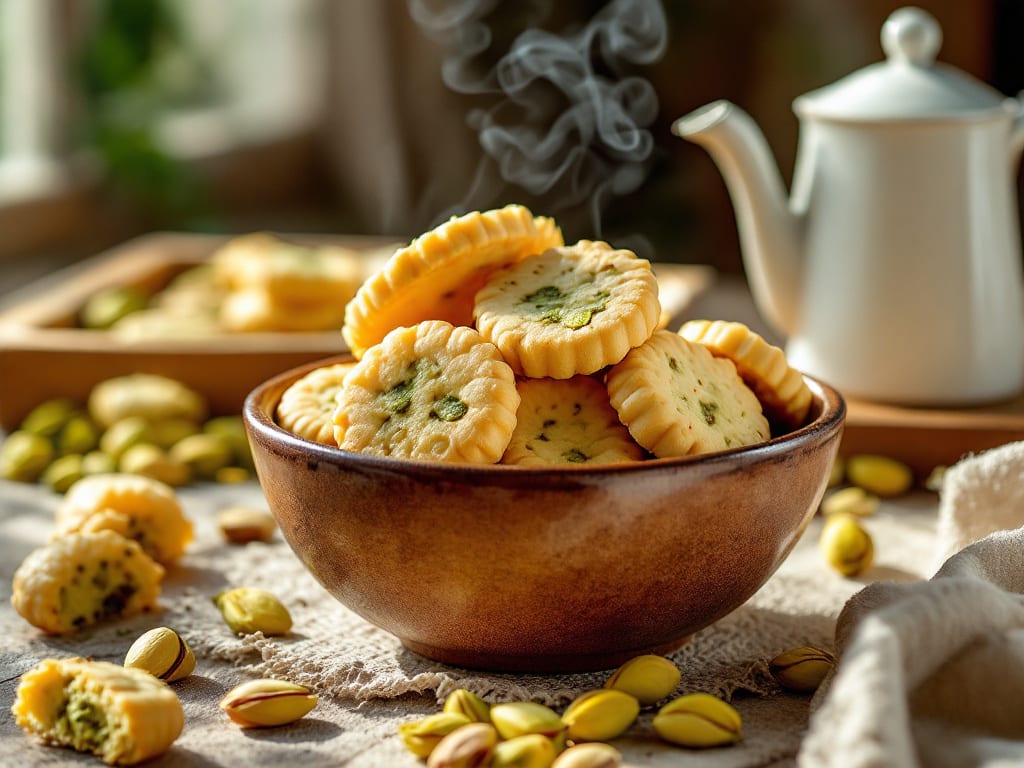 Biscotti alla vaniglia e pistacchio di Bronte