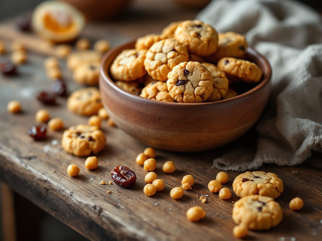 Biscotti di farina di ceci e datteri