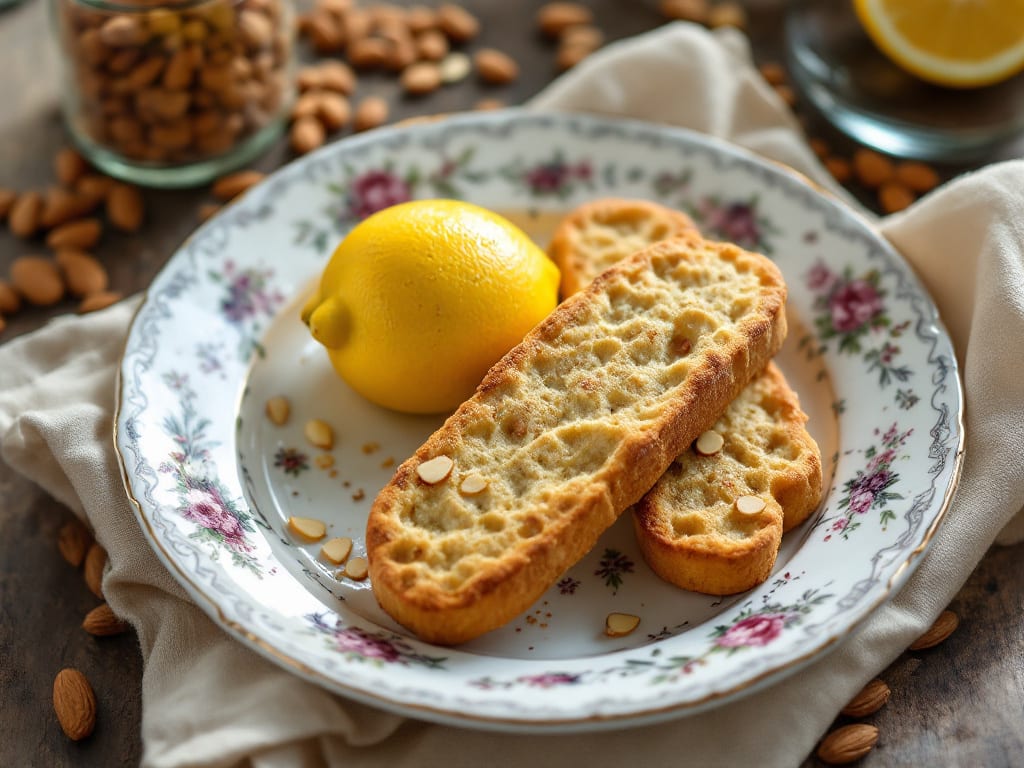 Biscotti alle mandorle e limone con farina di castagne