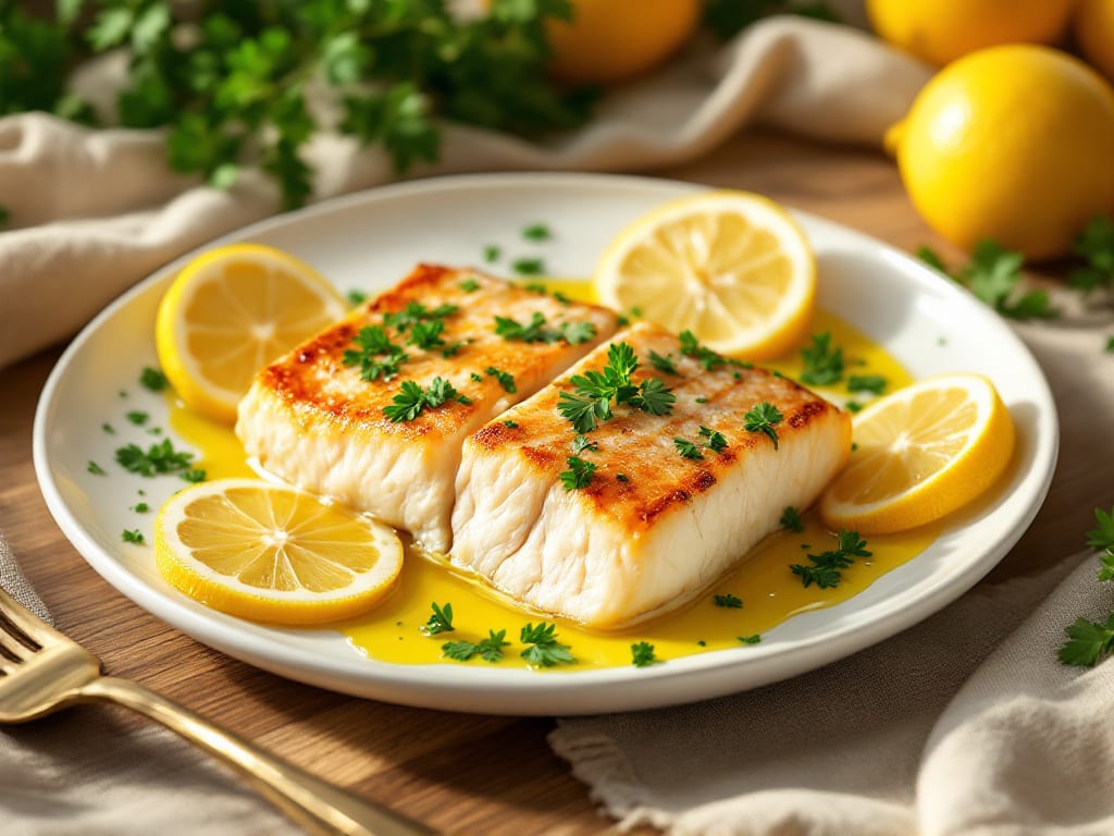 Merluzzo al limone e prezzemolo