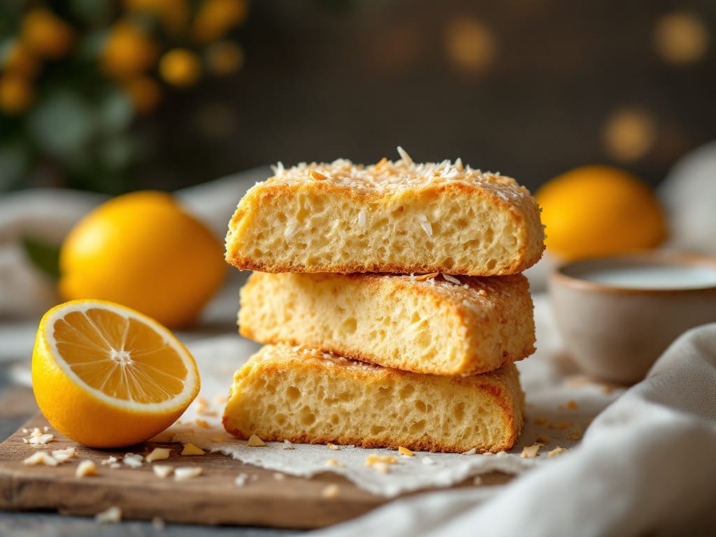 Biscotti al cocco e limone senza zucchero