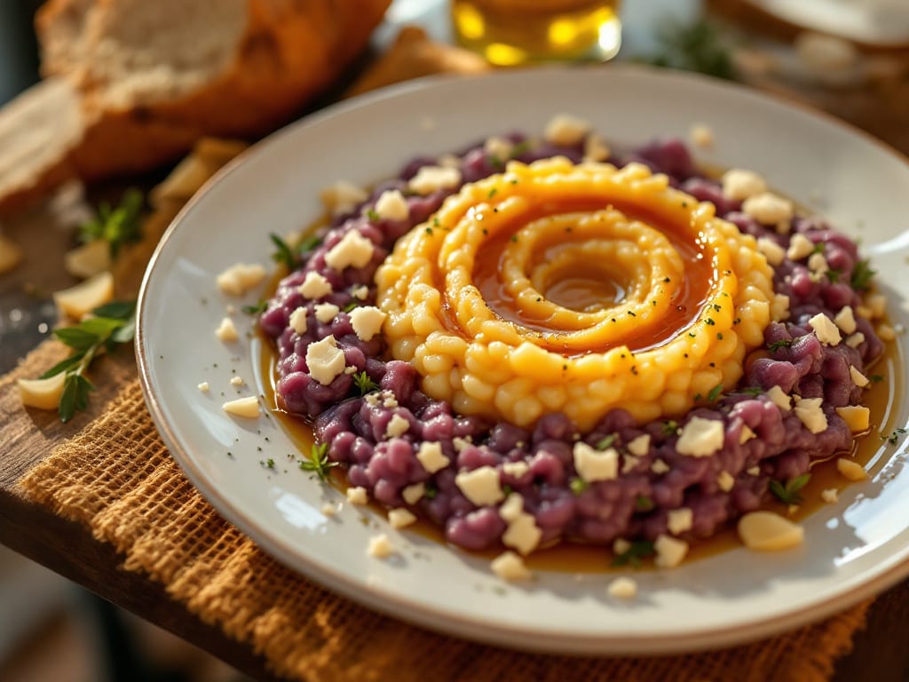 Risotto di patate e formaggio erborinato