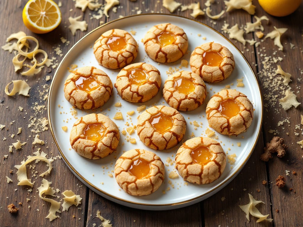 Biscotti al limone e zenzero caramellato