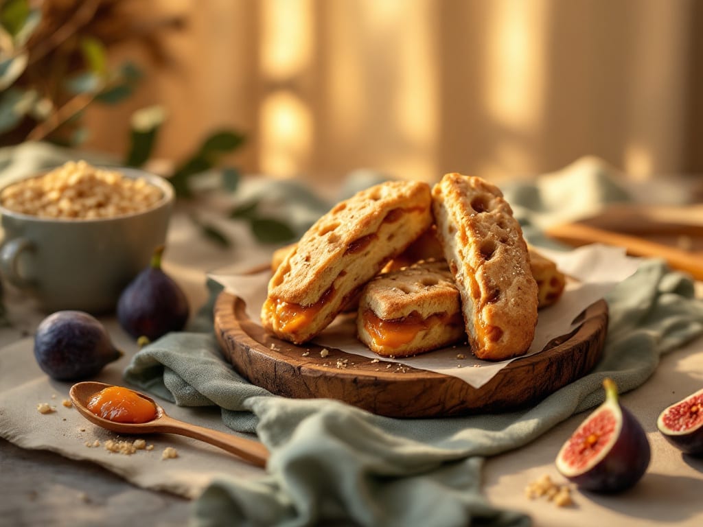Biscotti di mandorle e marmellata di albicocche
