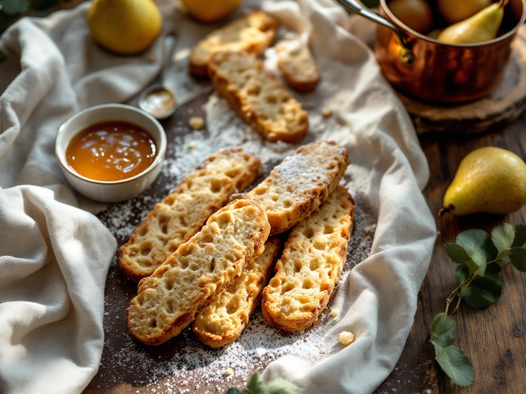 Biscotti di farina di riso e pere