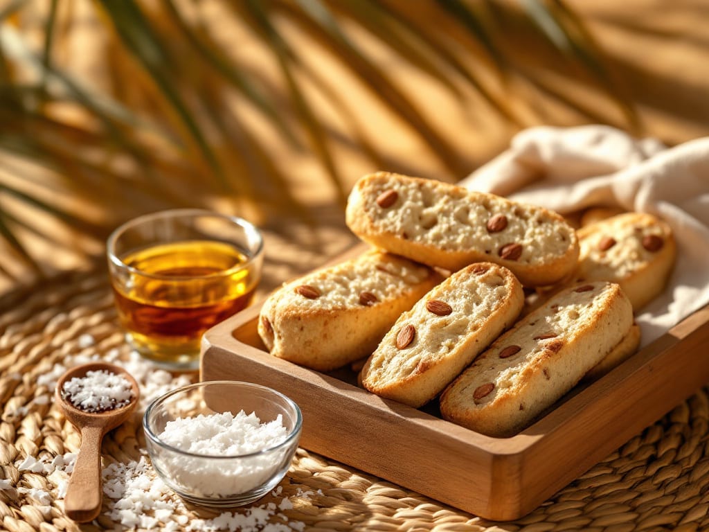 Biscotti al cocco e rum caramellato