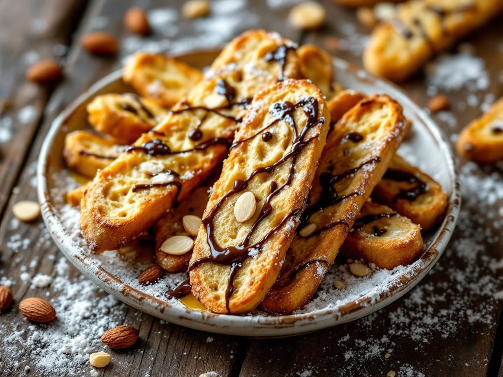 Ricetta di biscotti tagliati abruzzesi: mandorle tostate e zucchero caramellato al forno
