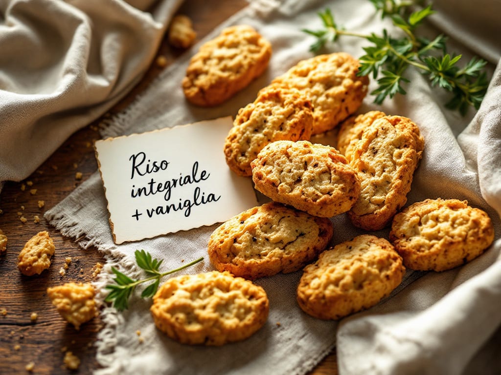 Biscotti di riso integrale e vaniglia