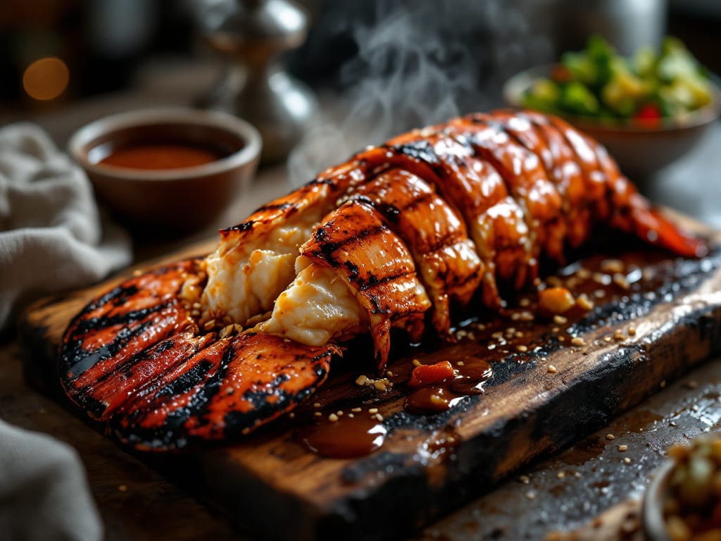 Aragosta alla griglia con salsa teriyaki