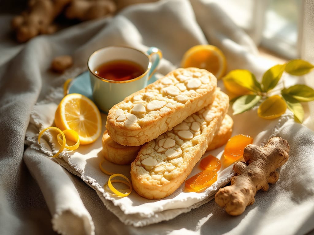 Biscotti al limone e zenzero confit