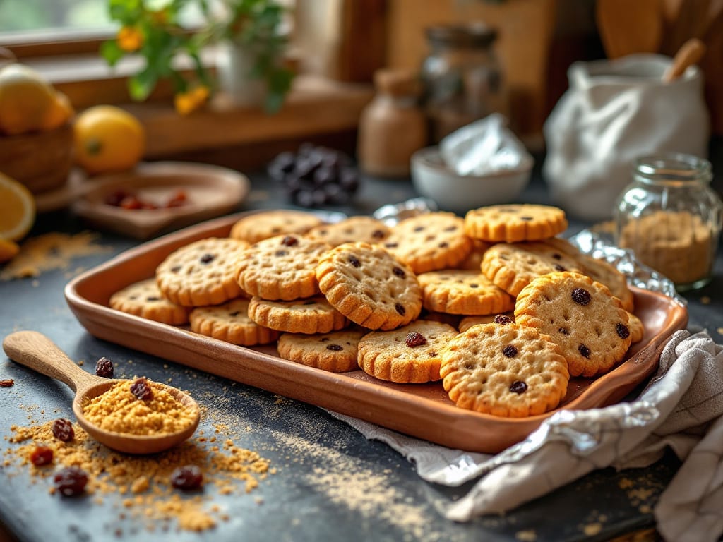 Biscotti di frumento integrale e uvetta