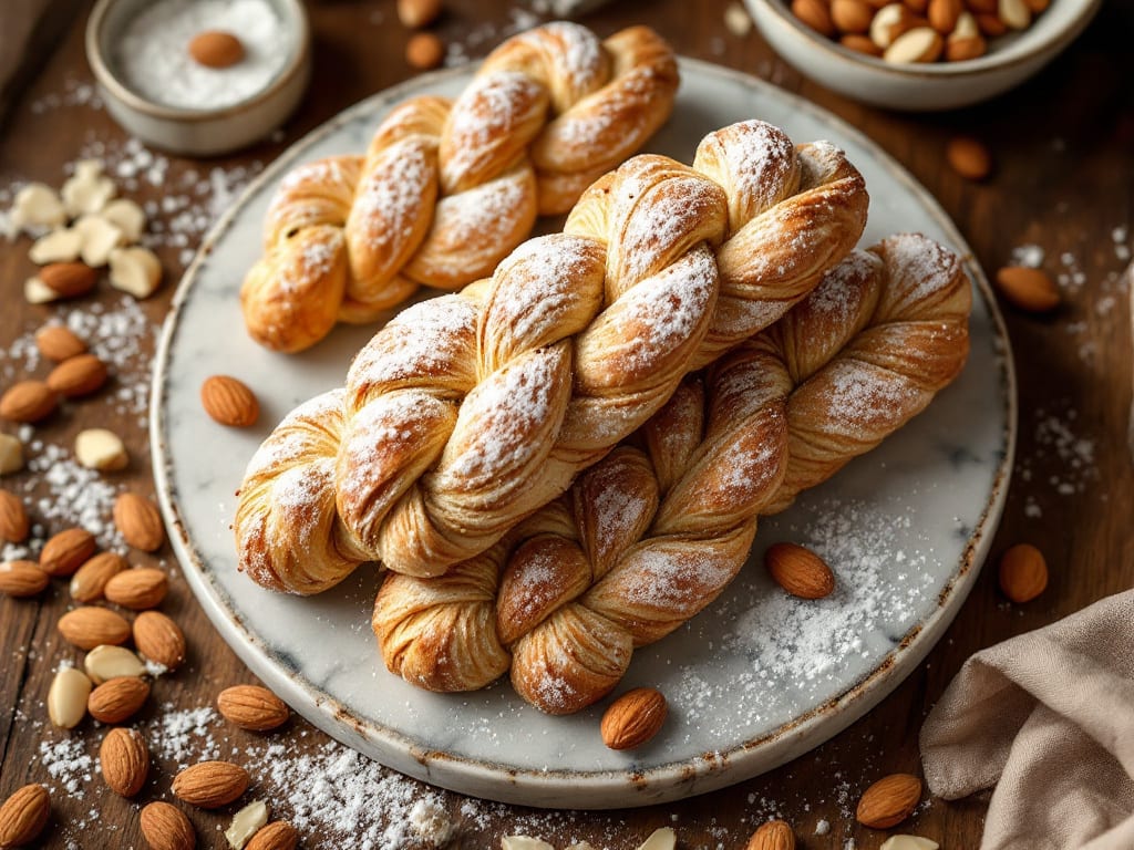 Ricetta biscotti intrecciati: treccia dorata con tuorlo e zucchero a velo