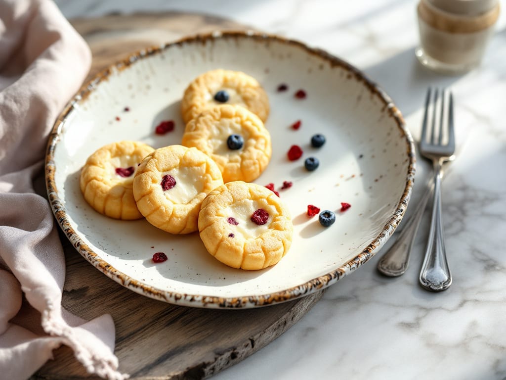 Biscotti al cioccolato bianco e frutti di bosco