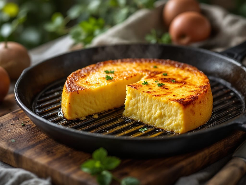 Polenta grigliata con salsa di pomodoro e basilico
