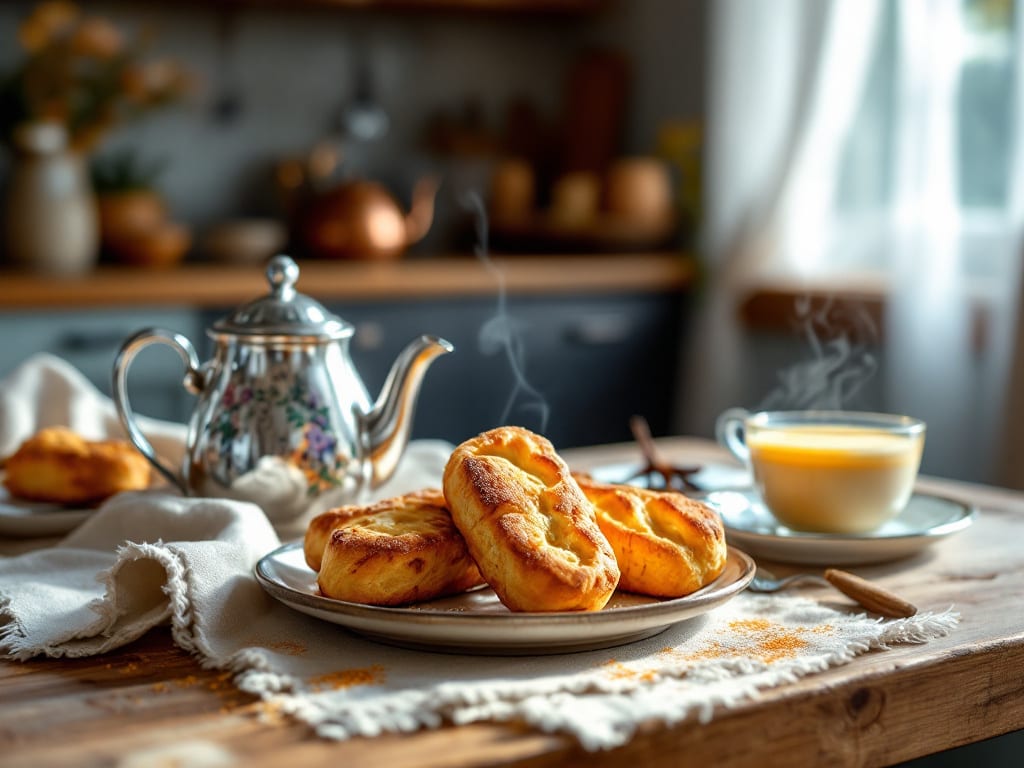 Biscotti alla vaniglia e cannella con panna montata