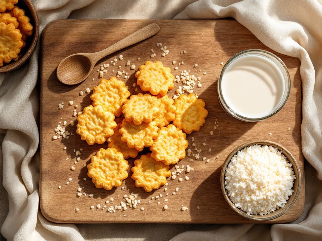 Biscotti di riso e cocco senza cottura