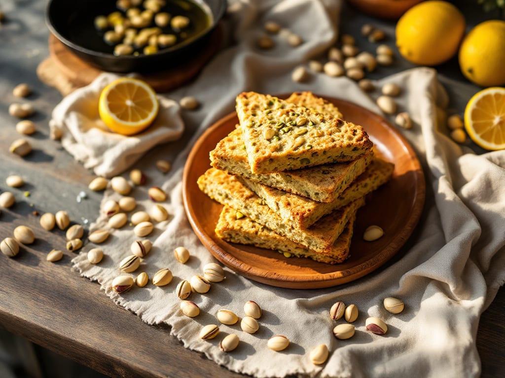 Biscotti svizzeri al pistacchio e limone