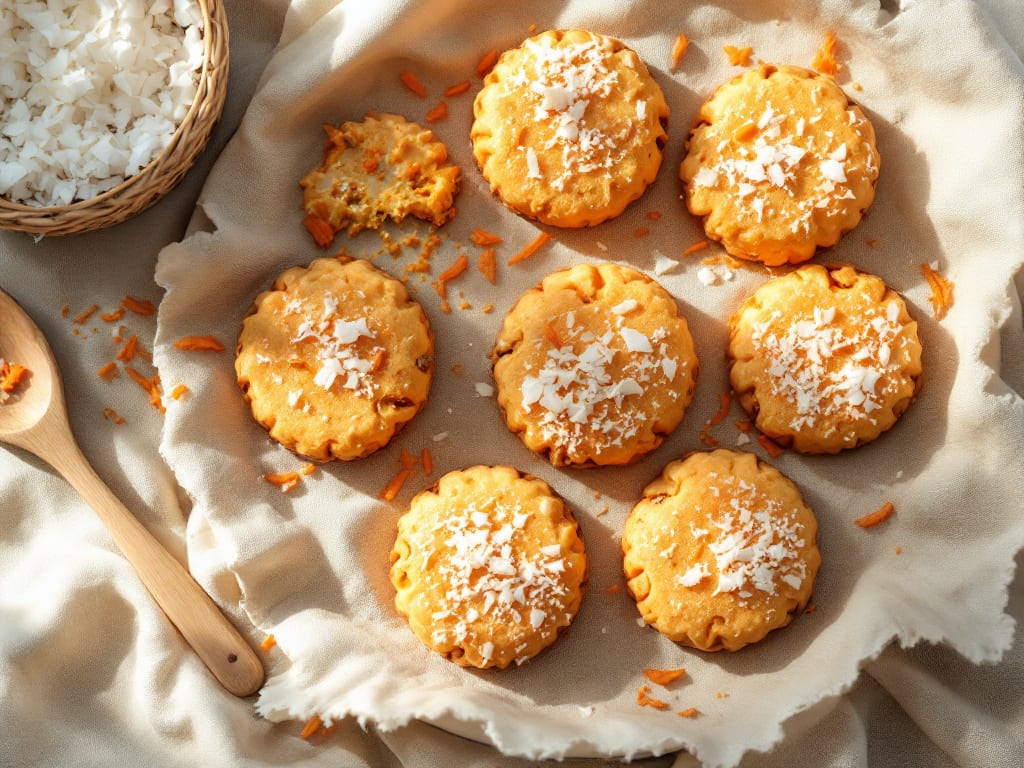 Biscotti di carote e cocco grattugiato