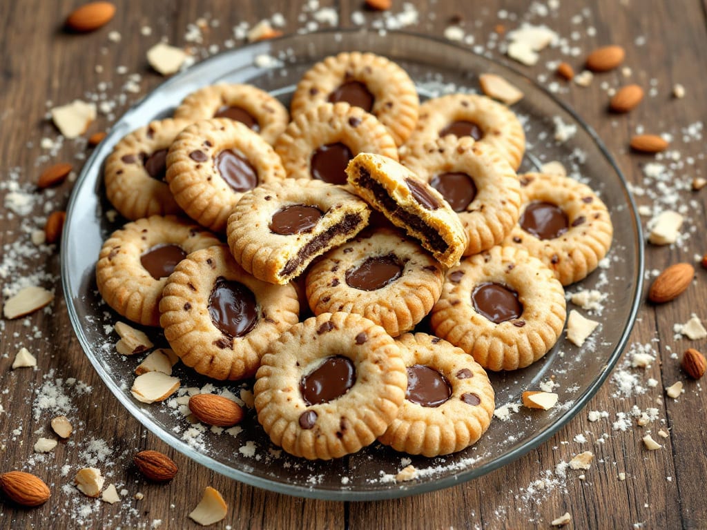 Biscotti al cioccolato fondente e mandorle
