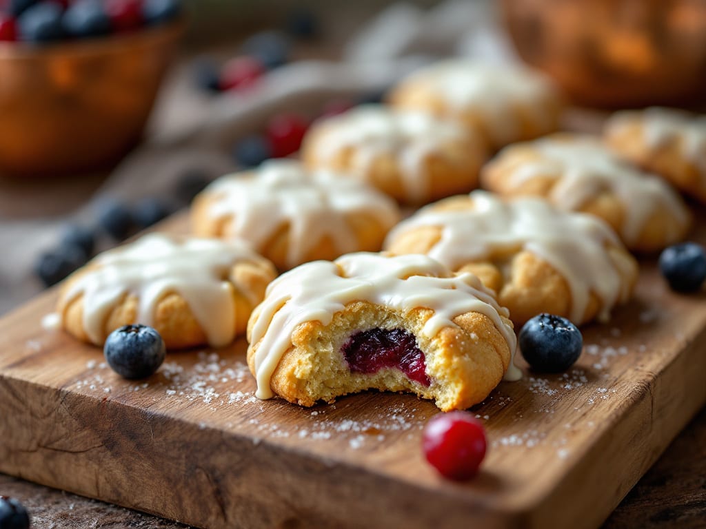 Biscotti al cioccolato bianco e frutti di bosco